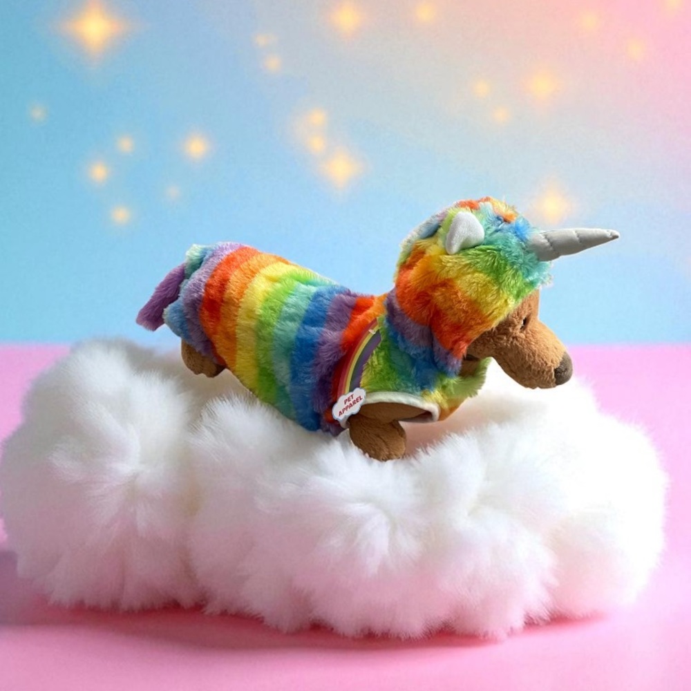 Rainbow Unicorn Pet Halloween Costume - Picture 2 of 6